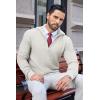 imageCOOFANDY Mens Quarter Zip Pullover Sweater Slim Fit Waffle Mock Turtleneck Polo Sweater Casual Long Sleeve SweatshirtWhite