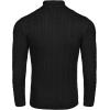 imageCOOFANDY Mens Quarter Zip Sweater Slim Fit Casual Knitted Turtleneck Pullover Mock Neck Polo SweaterBlack