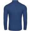 imageCOOFANDY Mens Quarter Zip Sweater Slim Fit Casual Knitted Turtleneck Pullover Mock Neck Polo SweaterBlue