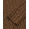 imageCOOFANDY Mens Quarter Zip Sweater Slim Fit Casual Knitted Turtleneck Pullover Mock Neck Polo SweaterCoffee Brown