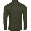 imageCOOFANDY Mens Quarter Zip Sweater Slim Fit Casual Knitted Turtleneck Pullover Mock Neck Polo SweaterDark Army Green