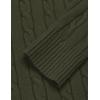 imageCOOFANDY Mens Quarter Zip Sweater Slim Fit Casual Knitted Turtleneck Pullover Mock Neck Polo SweaterDark Army Green