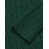 imageCOOFANDY Mens Quarter Zip Sweater Slim Fit Casual Knitted Turtleneck Pullover Mock Neck Polo SweaterDark Green