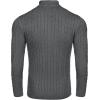 imageCOOFANDY Mens Quarter Zip Sweater Slim Fit Casual Knitted Turtleneck Pullover Mock Neck Polo SweaterDark Grey