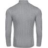imageCOOFANDY Mens Quarter Zip Sweater Slim Fit Casual Knitted Turtleneck Pullover Mock Neck Polo SweaterGrey