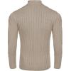 imageCOOFANDY Mens Quarter Zip Sweater Slim Fit Casual Knitted Turtleneck Pullover Mock Neck Polo SweaterKhaki