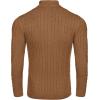 imageCOOFANDY Mens Quarter Zip Sweater Slim Fit Casual Knitted Turtleneck Pullover Mock Neck Polo SweaterLight Brown