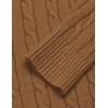 imageCOOFANDY Mens Quarter Zip Sweater Slim Fit Casual Knitted Turtleneck Pullover Mock Neck Polo SweaterLight Brown