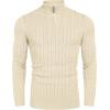 imageCOOFANDY Mens Quarter Zip Sweater Slim Fit Casual Knitted Turtleneck Pullover Mock Neck Polo SweaterLight Khaki