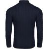imageCOOFANDY Mens Quarter Zip Sweater Slim Fit Casual Knitted Turtleneck Pullover Mock Neck Polo SweaterNavy Blue