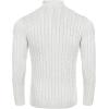 imageCOOFANDY Mens Quarter Zip Sweater Slim Fit Casual Knitted Turtleneck Pullover Mock Neck Polo SweaterWhite