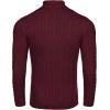 imageCOOFANDY Mens Quarter Zip Sweater Slim Fit Casual Knitted Turtleneck Pullover Mock Neck Polo SweaterWine Red