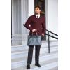 imageCOOFANDY Mens Quarter Zip Sweaters Slim Fit Lightweight Cotton Knitted Casual Mock Neck Pullover Sweaters1wine Red