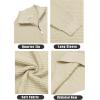 imageCOOFANDY Mens Quarter Zip Sweaters Slim Fit Lightweight Cotton Knitted Casual Mock Neck Pullover SweatersBeige