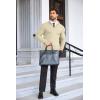 imageCOOFANDY Mens Quarter Zip Sweaters Slim Fit Lightweight Cotton Knitted Casual Mock Neck Pullover SweatersBeige