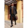 imageCOOFANDY Mens Quarter Zip Sweaters Slim Fit Lightweight Cotton Knitted Casual Mock Neck Pullover SweatersBrown