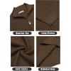 imageCOOFANDY Mens Quarter Zip Sweaters Slim Fit Lightweight Cotton Knitted Casual Mock Neck Pullover SweatersBrown