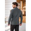 imageCOOFANDY Mens Quarter Zip Sweaters Slim Fit Lightweight Cotton Knitted Casual Mock Neck Pullover SweatersGray