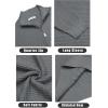 imageCOOFANDY Mens Quarter Zip Sweaters Slim Fit Lightweight Cotton Knitted Casual Mock Neck Pullover SweatersGray
