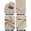 imageCOOFANDY Mens Quarter Zip Sweaters Slim Fit Lightweight Cotton Knitted Casual Mock Neck Pullover SweatersKhaki