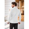 imageCOOFANDY Mens Quarter Zip Sweaters Slim Fit Lightweight Cotton Knitted Casual Mock Neck Pullover SweatersWhite