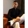 imageCOOFANDY Mens Quarter Zip Sweaters Slim Fit Lightweight Knitted Mock Neck Pullover Casual Polo SweatersAll Black