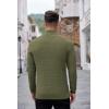imageCOOFANDY Mens Quarter Zip Sweaters Slim Fit Lightweight Knitted Mock Neck Pullover Casual Polo SweatersArmy Green