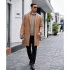 imageCOOFANDY Mens Quarter Zip Sweaters Slim Fit Lightweight Knitted Mock Neck Pullover Casual Polo SweatersDark Khaki