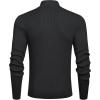 imageCOOFANDY Mens Quarter Zip Sweaters Slim Fit Mock Neck Pullover Sweater Lightweight Knitted Polo SweatersBlack