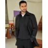 imageCOOFANDY Mens Quarter Zip Sweaters Slim Fit Mock Neck Pullover Sweater Lightweight Knitted Polo SweatersBlack