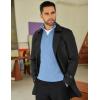 imageCOOFANDY Mens Quarter Zip Sweaters Slim Fit Mock Neck Pullover Sweater Lightweight Knitted Polo SweatersBlue