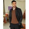 imageCOOFANDY Mens Quarter Zip Sweaters Slim Fit Mock Neck Pullover Sweater Lightweight Knitted Polo SweatersBrown