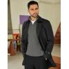 imageCOOFANDY Mens Quarter Zip Sweaters Slim Fit Mock Neck Pullover Sweater Lightweight Knitted Polo SweatersDark Grey