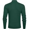 imageCOOFANDY Mens Quarter Zip Sweaters Slim Fit Mock Neck Pullover Sweater Lightweight Knitted Polo SweatersGreen