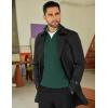 imageCOOFANDY Mens Quarter Zip Sweaters Slim Fit Mock Neck Pullover Sweater Lightweight Knitted Polo SweatersGreen