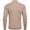 imageCOOFANDY Mens Quarter Zip Sweaters Slim Fit Mock Neck Pullover Sweater Lightweight Knitted Polo SweatersKhaki
