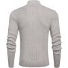 imageCOOFANDY Mens Quarter Zip Sweaters Slim Fit Mock Neck Pullover Sweater Lightweight Knitted Polo SweatersLight Grey