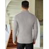 imageCOOFANDY Mens Quarter Zip Sweaters Slim Fit Mock Neck Pullover Sweater Lightweight Knitted Polo SweatersLight Grey