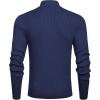 imageCOOFANDY Mens Quarter Zip Sweaters Slim Fit Mock Neck Pullover Sweater Lightweight Knitted Polo SweatersNavy Blue