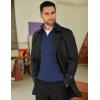 imageCOOFANDY Mens Quarter Zip Sweaters Slim Fit Mock Neck Pullover Sweater Lightweight Knitted Polo SweatersNavy Blue