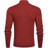imageCOOFANDY Mens Quarter Zip Sweaters Slim Fit Mock Neck Pullover Sweater Lightweight Knitted Polo SweatersRed