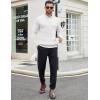 imageCOOFANDY Mens Quarter Zip Sweaters Slim Fit Mock Neck Pullover Sweater Lightweight Knitted Polo SweatersWhite