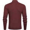 imageCOOFANDY Mens Quarter Zip Sweaters Slim Fit Mock Neck Pullover Sweater Lightweight Knitted Polo SweatersWine Red