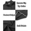 imageCOOFANDY Mens Quarter Zip Up Pullover Slim Fit Lightweight Mock Neck Long Sleeve SweatersDark Gray