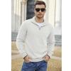 imageCOOFANDY Mens Quarter Zip Up Pullover Slim Fit Lightweight Mock Neck Long Sleeve SweatersWhite