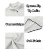 imageCOOFANDY Mens Quarter Zip Up Pullover Slim Fit Lightweight Mock Neck Long Sleeve SweatersWhite