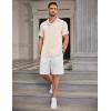 imageCOOFANDY Mens Ribbed Button Down Shirts Short Sleeve Casual Shirt with Pocket Summer Beach Camp TopsCream