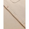 imageCOOFANDY Mens Ribbed Button Down Shirts Short Sleeve Casual Shirt with Pocket Summer Beach Camp TopsKhaki