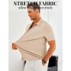 imageCOOFANDY Mens Ribbed Button Down Shirts Short Sleeve Casual Shirt with Pocket Summer Beach Camp TopsKhaki