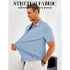 imageCOOFANDY Mens Ribbed Button Down Shirts Short Sleeve Casual Shirt with Pocket Summer Beach Camp TopsLight Blue